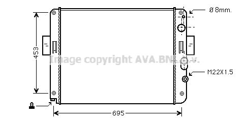 AVA QUALITY COOLING Jäähdytin,moottorin jäähdytys IV2061